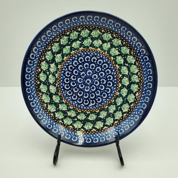 Polish Pottery Unikat Dessert Plate Salad Bread Display Plate - Picture 1 of 4